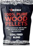 Kona Coal-Fired Charcoal Indoor Smoker Pellets - Charcoal Hardwood Blend, 2 lb Resealable Bag