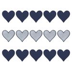 uxcell Heart Shaped Iron on Patches Navy Blue Embroidered Applique Patches Sew on Patch for Clothing Jackets Backpacks Repairing Decorations Pack of 15,2.8"x2.7"