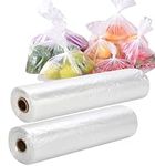 2 Rolls 700 Bags - 30x50cm(12x20in) Clear Plastic Bags for Groceries, Transparent Produce Bag for Fruits Vegetable Kitchen Food Storage, Small Reusable Poly Packing Bags