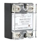 Solid State Relay SSR-80-DA DC Controlled AC SSR DC3-32V to AC24-480V Solid State Module, Maximum Output Current 80A for Industrial Fields Controlling AC Devices