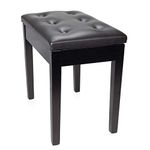 RockJam Padded Wooden Piano Bench Stool with Storage (RJKBB500)