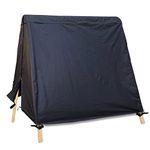 Patio Swing Cover A-Frame Swing Covers Waterproof 3 Seat UV Resistant Weather Protector for Outdoor Courtyard Patio Furniture (72L x 55 D x 67 H inch) Black