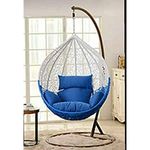 Indiid Homes Rattan Furniture Single Seater Swing Chair Hammock With Stand&Cushion Hanging Ssswing1 For Outdoor,Indoor,Balcony,Home,Patio,Yard,Garden