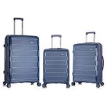 Rockland Luggage Hardside Luggage with Spinner Wheels, Navy, Navy, Hardside Luggage with Spinner Wheels