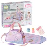 Baby Annabell Changing Bag 707432 - Storage Bag with Straps To Fit 36cm and 43cm Baby Annabell Essentials - Doll Not Included - Suitable for Kids From 3+ Years, White