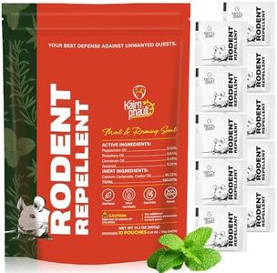 Kairnphault Mouse Repellent Pouches | Rodent Repellent for House, Mice Repellent Indoor Peppermint & Rosemary Powered | Long-Lasting Plant-Based Mole Repellent for Car, RV, Garage, Shed, 10 Pack