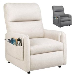 ALFORDSON Electric Recliner Chair, Reclining Lounge Sofa, with 165° Recline and Padded Seat Armchair Furniture for Bedroom, Living Room and Home Office, Beige