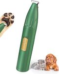 LEYOUFU Dog Paw Trimmer for Grooming, Cordless Small Pet Hair Grooming Clippers Low Noise Dog Clipper Shaver for Grooming Cat's Dog's Hair Around Paws, Eyes, Ears, Face, Rump (Green)