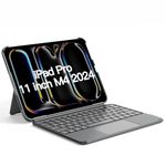 Inateck Keyboard Case Compatible with iPad Pro 11 inch M4 2024, Ultralight Keyboard for iPad Pro 11 inch M4 2024, Detachable, with Touchpad, KB04122-11 Gray