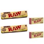 OutonTrip Pack of 2 Raw Premium Organic Rolling Papers with 2 Raw filter tip/roach booklets| Set of 4