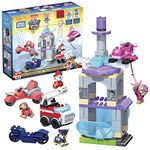 Mega Bloks PAW Patrol Ride & Rescue Vehicle Pack Building Set, 83 building blocks and special pieces with 4 poseable figures, Chase, Marhsall, Liberty and Skye, toy gift set ages 3-5