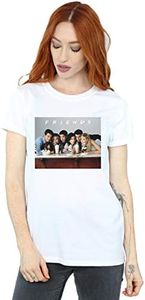 Friends Women's Group Photo Milkshakes Boyfriend Fit T-Shirt White Medium