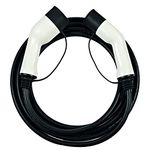 WAI EVC22332-5 Type 2 Female to Type 2 Male, 22 KW, 32 Amp Three Phase Electric Vehicle/EV Charging Cable, 5 Meter , Black