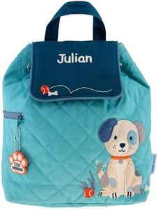 DIBSIES Personalized Quilted Backpack for Kindergarten, Pre-School, and Daycare(Puppy)