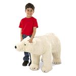 Melissa & Doug Polar Bear Teddy, Giant Soft Toys, Cuddly Toy Polar Bear Teddy, Giant Bear Toy, Stuffed Animal Cuddly Toys for Girls, Animal Nursery, Polar Bear Plush Toys for 3+ Year Old Baby