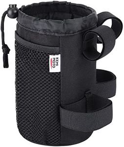 kemimoto Bike Cup Holder, Handlebar Water Bottle Holder with Mesh Pockets Oxford Fabric Bicycle Drink Holder for Mountain Bike Road Kids Bikes e-Bike Cruiser Wheelchair Scooter up to 32oz