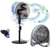 DIY Crafts Convert Connects Water Mister Cooling Umbrella Fan Misting Kit (4 Pieces Fan Mist Set, Included Pipe, Faucet Connector and Accessories) Multicolor