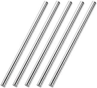 uxcell 5mm x 100mm 304 Stainless Steel Solid Round Rod for DIY Craft - 5pcs