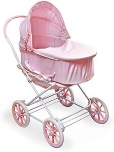 Badger Basket Just Like Mommy 3-in-1 Doll Pram/Carrier/Stroller Fits American Girl Dolls, Pink/White
