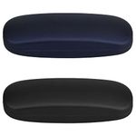 Yorgewd 2 Pcs Hard Glasses Case, Portable Eyeglasses Case Protective Glasses Stand Fits Most Glasses and Sunglasses for Men and Women