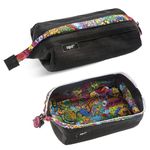 ZIPIT Lenny Pencil Case | Large Capacity Pencil Pouch | Pencil Bag for School, College and Office (Black)