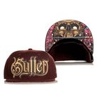 Sullen Crow Skull Tattoo Lifestyle Graphic Snapback Adjustable Hat Maroon, Maroon