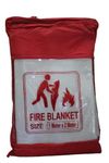 Sense Safety Fire Blanket Emergency (1 x 2 m) Survival Fiberglass, Flame Retardant, Protection Fire Blanket Shelter Safety Cover for The Kitchen, Fireplace, Grill, Car, Camping, (Size-1 x 2 m)