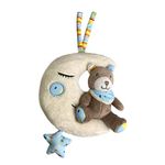 baby-nova Teddy Bear with Moon Sleep Aid for Babies - Musical Toy with Melody Brahms Lullaby, no Battery Needed - Easy Attachment to Baby Bed or Pram - Baby Essentials for Newborn from 0 Months