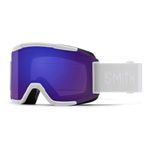 Smith Optics Squad Unisex Snow Winter Goggle - White Vapor, ChromaPop Everyday Violet Mirror