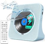 Greadio CD Player Portable with Bluetooth, 4000mAh Rechargeable Battery, HiFi Sound Speaker with Remote Control, Dust Cover, FM Radio, LED Screen,Support AUX/USB,Headphone Jack for Home,Kids,Kpop,Gift