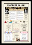 1974 Golden 50th Wedding Poster