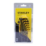 STANLEY 69-253 10-Piece Metric Hex Key Set with Anti-Rust Properties for Home, DIY & Professional Use, YELLOW & BLACK