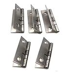 SAUTOP 5pcs Self Closing Spring Hinges 2" Length 304 Stainless Steel Home Furniture Hardware Door Hinge