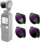 Neewer Magnetic ND/PL Filter Kit Compatible with DJI Osmo Pocket 2 / Osmo Pocket 1 Camera-4-Pack, ND8/PL, ND16/PL, ND32/PL, ND64/PL Filter, Made of Optical Glass and Aviation Aluminum Frame (Black)