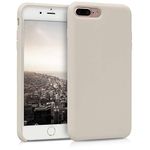 kwmobile Case Compatible with Apple iPhone 7 Plus/iPhone 8 Plus Case - TPU Silicone Phone Cover with Soft Finish - Cream