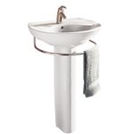 American Standard 0268.100.020 Ravenna Contemporary Design Pedestal Sink Top and Leg with Center Hole (White)