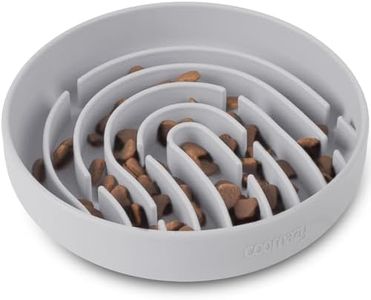 Coomazy Silicone Slow Feeder Dog Bowl（3.8 Cup）, Pet Slow Food Bowls for Small Medium Large Breed, Slow Down Pet Eating Speed for Prevent Choking Promote Digestion, Grey