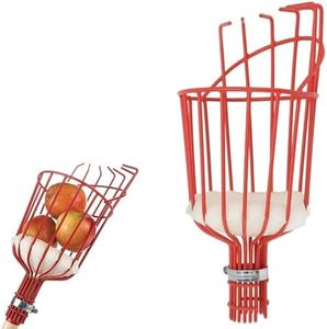 Home-X Fruit Picker Harvester Basket with Cushion to Prevent Bruising (Pole not Included)