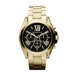 Michael Kors Oversized Bradshaw Chronograph Quartz Watch with Gold Stainless Steel Strap for Women MK5739