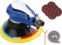 BALLSHOP Air Random Orbital Sander 6" 150MM 10000RPM Random Orbital Palm Sander Pneumatic Palm Sander with Vacuum Hose 6 Sandpaper for Grinding Car Metal Wood Wax Work