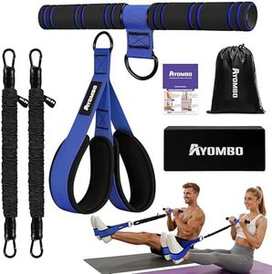 Adjustable Pedal Resistance Band with Handle, 60LBS Exercise Resistance Bands for Full Body Training | Sit Up Exercise Equipment for Core, Abs, Legs, Glutes, Arms, Pilates, and Yoga at Home Gym