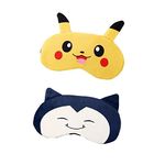 TKHOPE 2 Pcs Kids Sleep Mask, Sleeping Mask Eye Mask for Girls Boys Women, Cute Sleep Mask, Soft Plush Blindfold Eye Mask Covers for Sleep