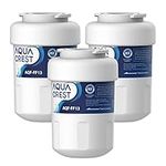 AQUA CREST MWF Refrigerator Water Filter, Replacement for GE® Smart Water MWF, MWFINT, MWFP, MWFA, GWF, FMG-1, GSE25GSHECSS, WFC1201, RWF1060, 197D6321P006, Kenmore 9991, 3 Filters (Package May Vary)