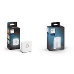 Philips Hue Indoor Motion Sensor with Wireless Control, Smart Lighting Accessory Smart Wireless Dimmer Switch V1 (Installation Exclusive Lights)