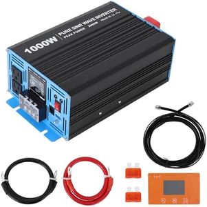 2500W Pure Sine Wave Inverter - 12v to 120v Inverter Built-in 5V/3.4A USB Port with Hardwire Remote Controller, LED Indicator/Display,4 AC outlets,for Home, Rv, Truck