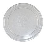 HQRP 9.6" 24.5cm Glass Turntable Tray Compatible with Small Microwaves GE General Electric, Hamilton Beach, RCA, Sunbeam Oster LG Goldstar Kenmore Haier Emerson Microwave Oven Plate 9-5/8-inch 245mm