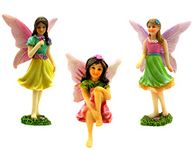 PRETMANNS Fairies for Fairy Garden - Small Garden Fairies - an Adorable Miniature Fairy Figurine Kit - 3 Pieces