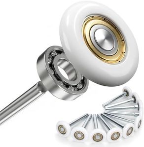 Arlenix Garage Door Rollers Replacement, 2” Nylon Rollers with 6200-zz Dual Sealed Bearings, Quiet & Smooth Operation, Heavy-Duty 4” Steel Stem, 10 Pack for Standard Residential Garage Doors