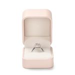 Woodten PU Leather Jewelry Ring Box for Proposal Engagement Pink PU Leather Ring Gift Box(Pink)