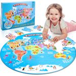 Jigsaw Puzzles for Kids, Boys Girls Toys Age 3-12 World Map Puzzles for 3 4 5 6 7 8 9 Year Olds Boy Girl Gifts Kids Puzzles Toys Age 3 4 5 6 7 8 Toys for 3-12 Year Old Boys Girls Jigsaws for Children